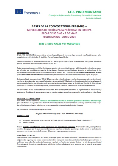 Base Erasmus FP Larga Duración Pino Montano