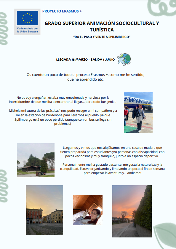 Experiencia Erasmus FP Larga Duración